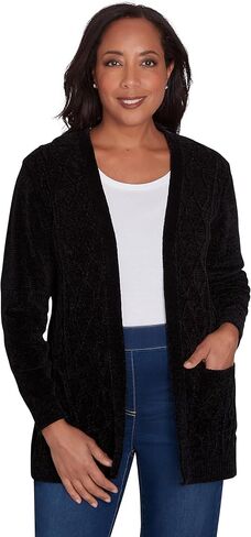 Alfred Dunner Women's Classics Chenille Cardigan with Pockets in Saudi Arabia