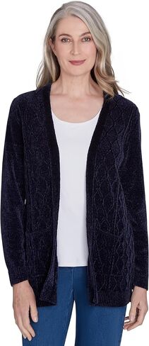 Alfred Dunner Women's Classics Chenille Cardigan with Pockets in Saudi Arabia