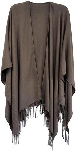 Modena Women's Wrap Shawl Poncho Ruana Cape سترة كارديجان مفتوحة لفصل الصيف في فصل الشتاء in Saudi Arabia