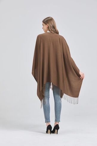 Modena Women's Wrap Shawl Poncho Ruana Cape سترة كارديجان مفتوحة لفصل الصيف في فصل الشتاء in Saudi Arabia