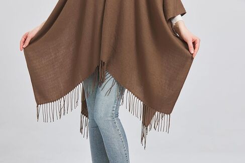 Modena Women's Wrap Shawl Poncho Ruana Cape سترة كارديجان مفتوحة لفصل الصيف في فصل الشتاء in Saudi Arabia