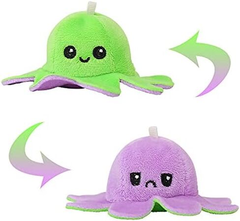 مجموعة Topglam من سلسلة مفاتيح الأخطبوطين القابلة للانعكاس لحقائب الظهر سلسلة مفاتيح Happy Sad Sove Antistress Plush Cute in Saudi Arabia
