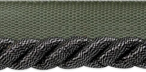 Trims by the Yard Nicholas 3/8" Twisted Lip Cord Metallic Silver | (10 Yard Cut) Trim in Saudi Arabia