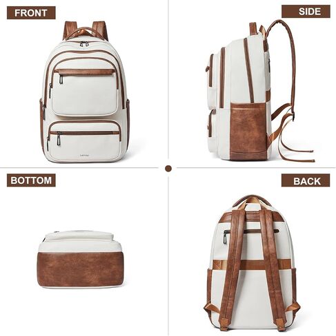محفظة حقيبة الظهر 43L للنساء الجلود الظهر حزمة الكتف حفاضات الكتب حقيبة كتب محمول حقائب اليد لجهاز السفر الكلية الكبيرة البنية in Kuwait