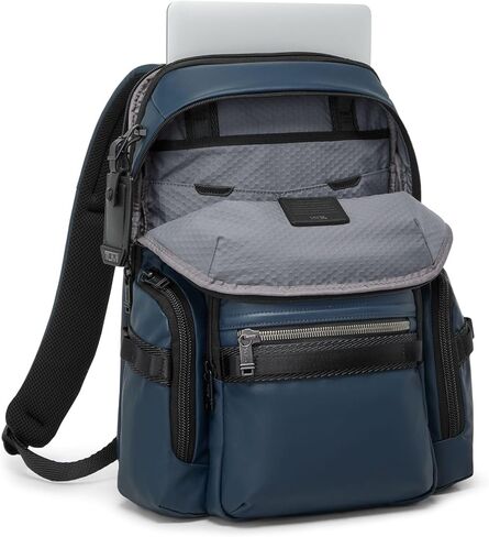 Tumi - حقيبة ظهر Alpha Bravo Navigation - حقيبة الظهر اليومية - تناسب ما يصل إلى 15 "كمبيوتر محمول - 16.0" × 14.0 "× 7.3" - قماش مغلف بالبحرية in Saudi Arabia