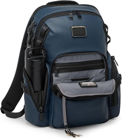 Tumi - حقيبة ظهر Alpha Bravo Navigation - حقيبة الظهر اليومية - تناسب ما يصل إلى 15 "كمبيوتر محمول - 16.0" × 14.0 "× 7.3" - قماش مغلف بالبحرية in Saudi Arabia