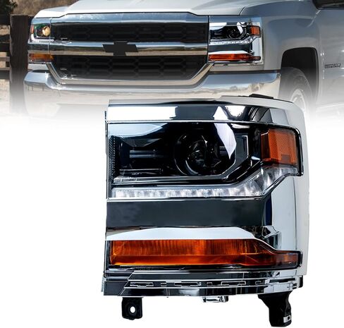 مجموعة HID/XENON ANDERMBLY متوافقة مع 2016 2017 2018 CHEVY SILVERADA 1500 LECTROMENT RECROME RESPACTION L84388723 Head Light Left Side Side in Kuwait