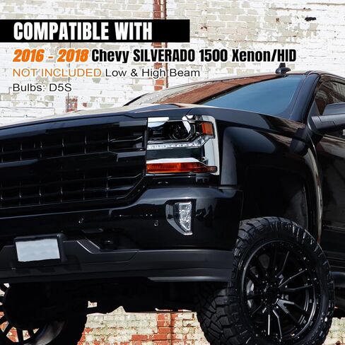 مجموعة HID/XENON ANDERMBLY متوافقة مع 2016 2017 2018 CHEVY SILVERADA 1500 LECTROMENT RECROME RESPACTION L84388723 Head Light Left Side Side in Kuwait