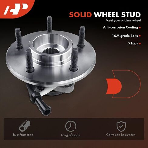 A-Premium 2 X Bront Wheel Bearing and Hub Assembly مع ABS & 5-Lug متوافق مع Ford Expedition 1997-2000 ، Lincoln Navigator 1998-2000 ، 4WD فقط in Saudi Arabia