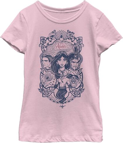 Sun Little Little ، Big Disney Live Action Vintage Aladdin Collage Girls Shirt Shirt Shirt Shirt in Kuwait
