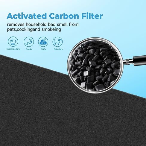 SAKEGDY C545 True HEPA Replacement Filter S fit for C545, B151, P150, 9300, Part 1712-0096-00 and 2522-0058-00, 2 Washable Fine Mesh Pre-Filter, 4 True HEPA and 8 Carbon Filter in Saudi Arabia