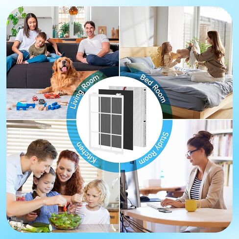 SAKEGDY C545 True HEPA Replacement Filter S fit for C545, B151, P150, 9300, Part 1712-0096-00 and 2522-0058-00, 2 Washable Fine Mesh Pre-Filter, 4 True HEPA and 8 Carbon Filter in Saudi Arabia