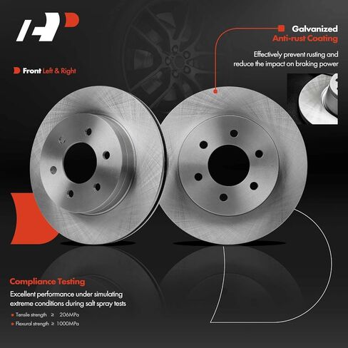 A-Premium 11.29 Inch (287mm) دوارات فرامل القرص المحفورة والاحتوارية + مجموعة منصات السيراميك متوافقة مع موديلات Dodge المختارة-Durango 2000-2002 ، Dakota 2000-2002 ، 6-PC Set in Saudi Arabia
