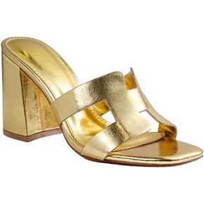 Liliana Women Chunky heel Slip On Heeled Sandals in Kuwait