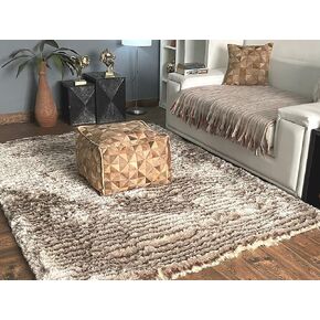 Handmade Carpet Mink Shag Easy Maintenance Rug for Living Room, Bed Room & Family Room Floors (5' x 7') in Saudi Arabia