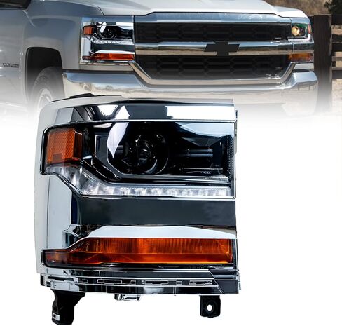مجموعة HID/XENON ANDERMBLY متوافقة مع 2016 2017 2018 CHEVY SILVERADA 1500 LECTROMENT RECROME RESPACTION L84388723 Head Light Left Side Side in Kuwait