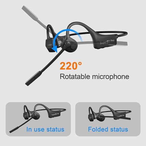 Bone Conduction Headphones Bluetooth Open Ear Earbuds Wireless Headset Bluetooth Titanium Lightweight Waterproof for Workout Running Hiking Walking Bicycling in Kuwait
