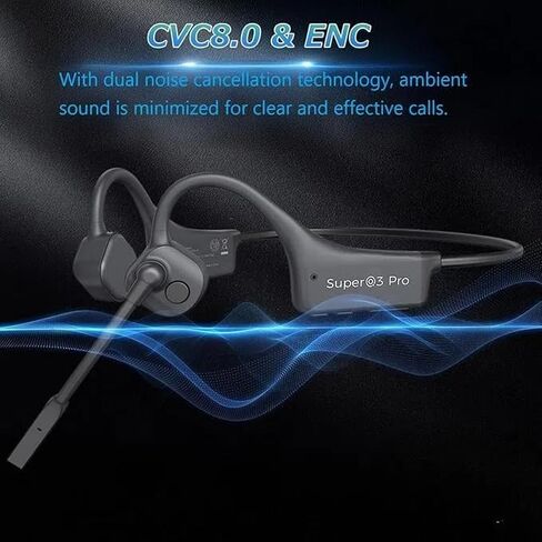 Bone Conduction Headphones Bluetooth Open Ear Earbuds Wireless Headset Bluetooth Titanium Lightweight Waterproof for Workout Running Hiking Walking Bicycling in Kuwait