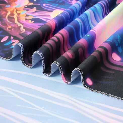 Manicer Blacklight Galaxy Waterfall Neon Tapestry – UV Reactive Glowing Cosmic Spiral Sky Glow in the Dark Nature Fantasy Landscape Wall Art for Bedroom – 70.9" x 90.6" in Kuwait