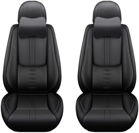 أغطية مقعد السيارة تناسب Ford Transit-350 2015-2024 2025 ، غطاء المقعد الجلدي الأمامي ، وسائد مقعد السيارة المتوافقة مع الوسادة الهوائية ، أغطية مقاعد مقاومة للماء للسيارات (مع الوسائد ، الأزرق الأسود) in Kuwait