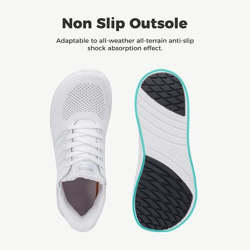 IIV Mens Wide Toe Box Walking Shoes | صفر قطرة نعل | قوس دعم النعل | زلة الحد الأدنى على أحذية رياضية التنس in Kuwait