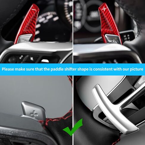 T-Carbon Glass Lives Teadering Paddle Extension Extension متوافق مع Porsche 911 Carrera Turbo ، مجداف التحول المتوافق مع 718 918 Macan Cayenne GT3 ، الأحمر in Kuwait