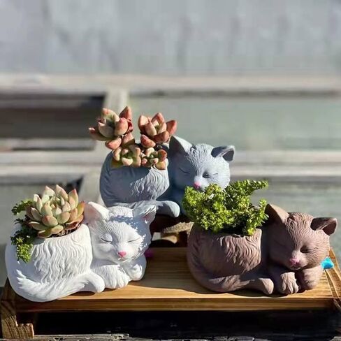 Cute Mother and Child Owl Succulent Flower Pot Pen Holder Silicone Mold Concrete Plaster Planter Cactus Vase Mold Cement Clay Epoxy Resin Mould in Saudi Arabia