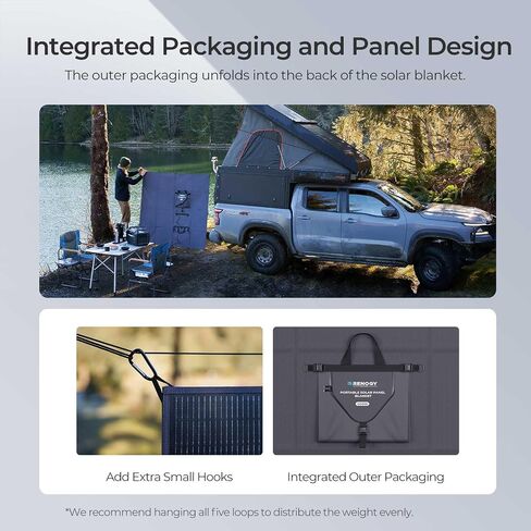 Renogy Portable Solar Panel, 400W N-Type Foldable Solar Blanket, 25% High Efficiency, Lightweight Solar Panel for Power Station, RV, SUV, Truck, Camping, Home, Off Grid in Kuwait