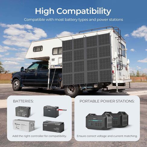 Renogy Portable Solar Panel, 400W N-Type Foldable Solar Blanket, 25% High Efficiency, Lightweight Solar Panel for Power Station, RV, SUV, Truck, Camping, Home, Off Grid in Kuwait