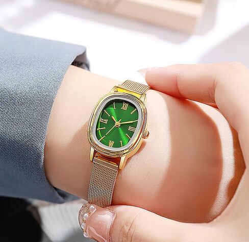 Bestkang نساء الساعات السوار الفولاذ المقاوم للصدأ الشبكة حزام مقاوم للماء Quartz Wristwatch الموضة البيضاوية السوار للسيدات in Saudi Arabia