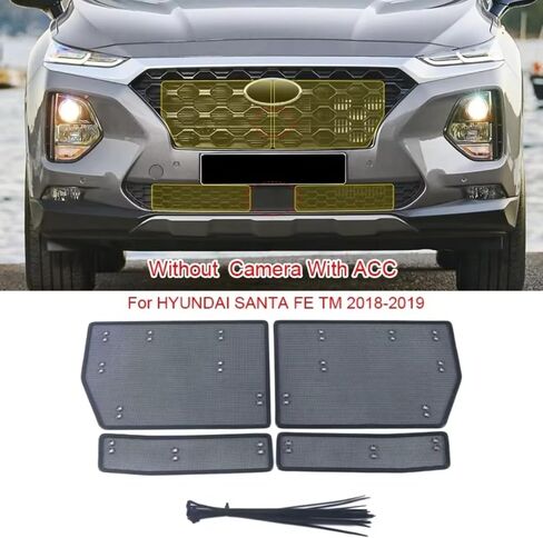 4PCS CAR CAR COR COVER AIR AIR CORPOMENT AIRIN INSERT NET VENT RACING GRILL FILTER FOR HYUNDAI SANTA FE TM 2018-2023 (20-23) in Saudi Arabia
