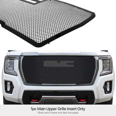 APS Compatible with GMC Yukon 2021-2024 Main Upper Stainless Steel Black 8x6 Horizontal Billet Front Grill Grille Insert G65266J in Saudi Arabia