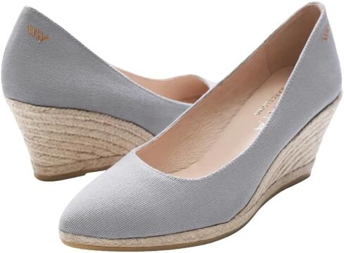 Dunes Canvas Espadrille Wedges with 2 ½" Heel Women's Sandals with Breathable Cotton Canvas and 100% Natural Jute Midsole for All Casual Occasions in Kuwait