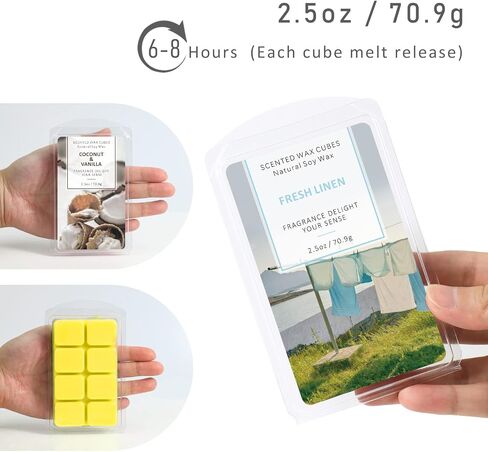 SCENTORINI Wax Melts Wax Cubes, White Sage Wax Melts Strong Scent, Soy Scented Wax Melts for Wax Warmer Valentines Day Gifts Decor, 2 x 2.5 oz in Saudi Arabia