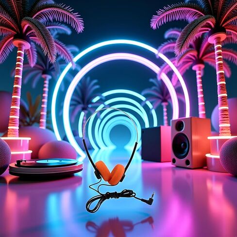سماعات رأس ريترو على الأذن، سماعات رأس ستيريو سلكية، سماعة رأس Walkman، سماعة رأس محمولة خفيفة الوزن مع عصابة رأس قابلة للتعديل على الأذن وسماعات أذن وإكسسوارات (أسود) in Saudi Arabia