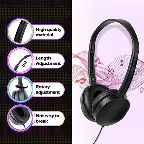 Kids Headphones Bulk 15 Pack for School Classroom School Student Children Toddler Boys Girls Teen,Computer Earphones Class Set of Headphones for Students Multi Color in Kuwait