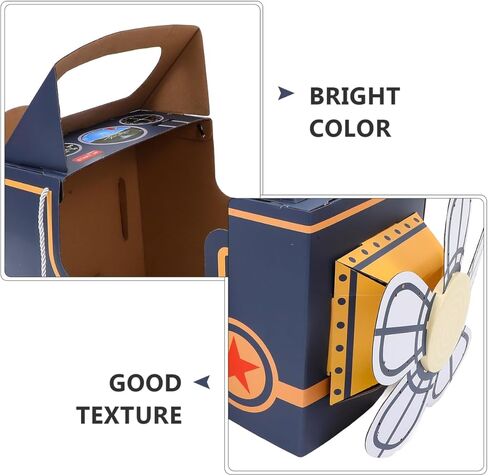 TOYANDONA Wearable Cardboard Airplane Toy Boy Outfit Dress Toddler Airplane Costume Cardboard Making Toy Interactive Toy DIY Aircraft Toy Blue, 92.5X77.5cm in Kuwait