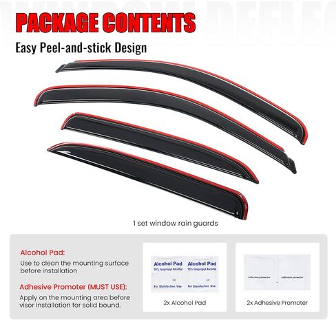IKON MOTORSPORTS in Channel Window Visors Compatible with 2007-2014 Chevrolet Tahoe & GMC Yukon, Acrylic Smoke/Tinted Rain Guards, Side Window Wind Deflectors 4PCS in Saudi Arabia