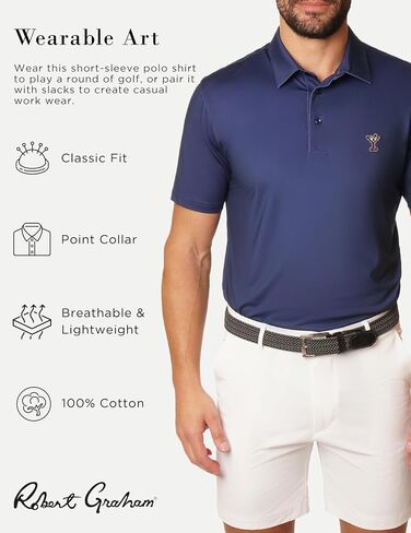 Robert Graham Men’s Martini Time Short-Sleeve Polo Shirt in Saudi Arabia