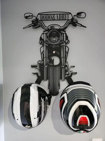 حامل خوذة Harley Davidson المخصص - فن المعادن الشخصية ، هدية رجل الدراجات النارية له ، أبي ، راكب الدراجة النارية in Kuwait