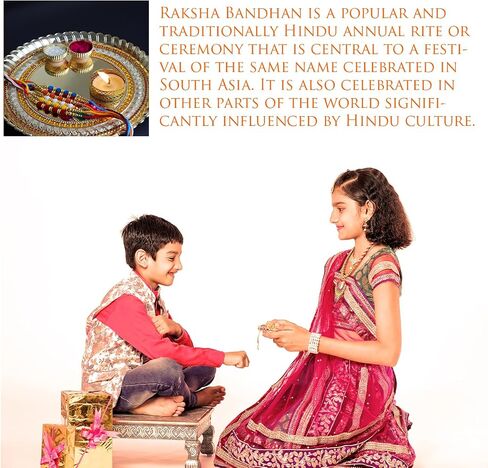 Crafty Creations presents Traditional Designer Rakhi for Brother on Raksha Bandhan gifting (Set of 6 rakhi) in Saudi Arabia