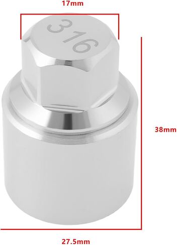 1pc 316 Locking Wheel Nut Key Anti Theft Locking Wheel Nut Key 316 Wheel Lock Nut Socket Adapter Lug Nut Locking Tool Compatible with Mercedes Benz in Saudi Arabia