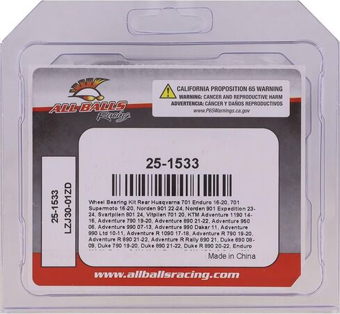جميع الكرات سباق 25-1533 مجموعة محمل العجلات الخلفية متوافقة مع/استبدال KTM 1190 Adventure 2014-2016 ، 990 Supermoto R 2010 ، 1290 Super Adventure 2015-2016 ، 690 Duke 2008-2010 in Saudi Arabia