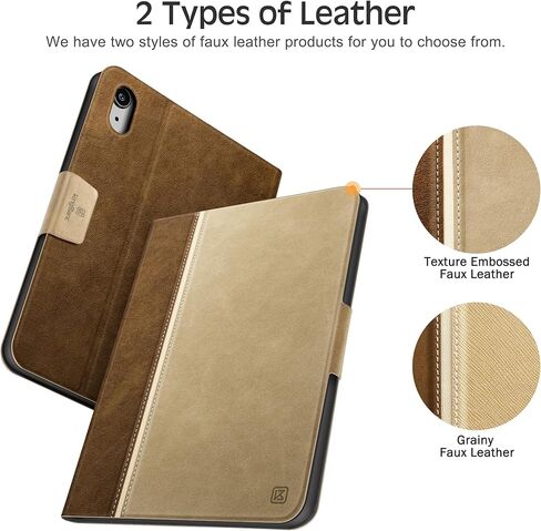 حافظة KingBlanc لجهاز iPad Mini 7 A17 Pro، حافظة iPad Mini الجيل السابع/السادس (8.3 بوصة 2024/2021) مع حامل أقلام، غطاء حامل من الجلد النباتي، النوم/الاستيقاظ التلقائي، زاوية قابلة للتعديل، إغلاق مغناطيسي، أسود in Kuwait