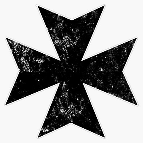 Templar Crusader Grunge Sticker Bumper Sticker Vinyl Decal 5" in Saudi Arabia