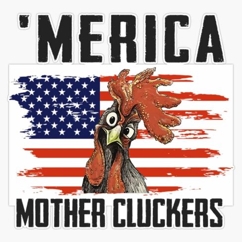 Magnet Chicken Merica Mother Cluckers Magnet Vinyl Scener 5 " in Saudi Arabia