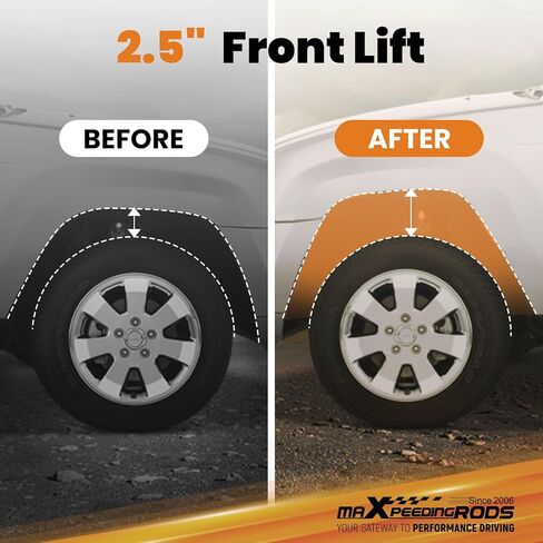 MaxPeedingrods 2.5 "ملفات الرفع الأمامية لملفات Jeep Wrangler TJ 1997-2006 ، مجموعة الرفع التسوية لروبيكون ، غير محدود وغير محدود روبيكون in Saudi Arabia