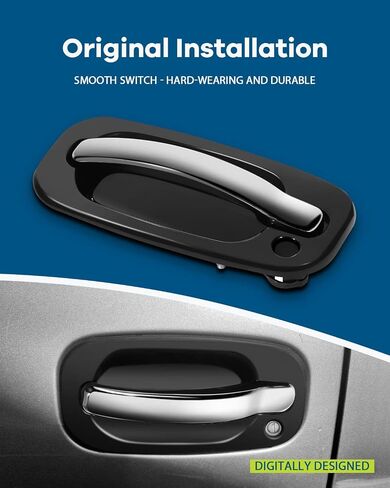LUJUNTEC Exterior Door Handle,Front Door Handle Driver Left Side,Replacement for 2002-2006 For Cadillac for Escalade,1pcs Chrome Handle Replace 15745149 in Saudi Arabia