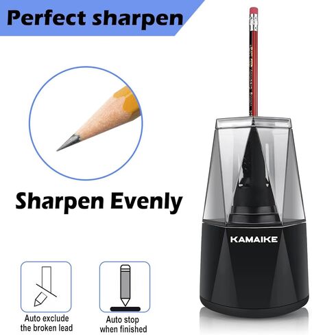 Electric Pencil Sharpener, Pencil Sharpeners for Colored Pencils, Portable Pencil Sharpeners Electric Plug in for 6-8mm No.2/Colored Pencils in Kuwait