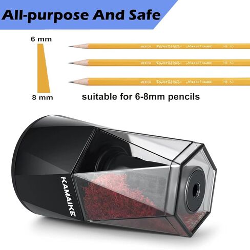 Electric Pencil Sharpener, Pencil Sharpeners for Colored Pencils, Portable Pencil Sharpeners Electric Plug in for 6-8mm No.2/Colored Pencils in Kuwait